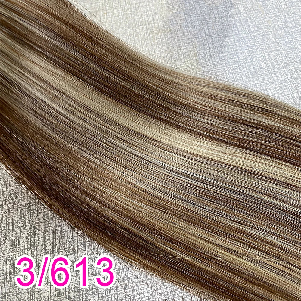 613 Beach Blonde Flat Tip Hair Extensions, 100% Virgin Human Straight Keratin