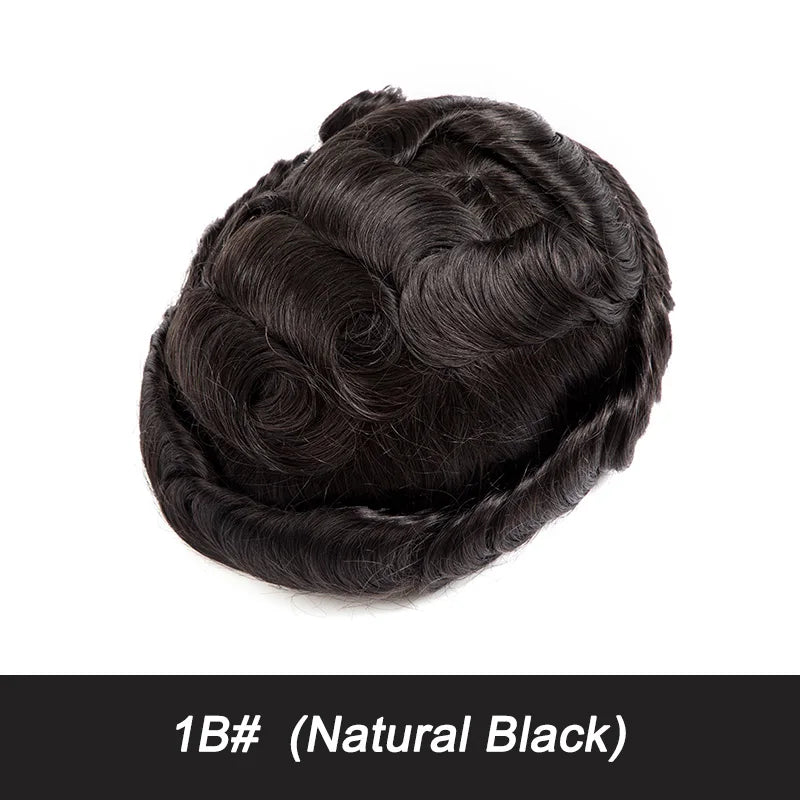 Swiss Lace Toupee Ultra Delicate AIR-Lace Male Hair Prosthesis Breathable 90 Density Hair Toupee Men Full Lace Men's Wig