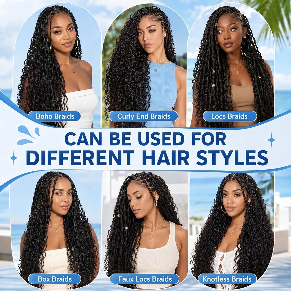 Deep Wave Bulk Human Hair Braiding Blonde Brown Curly Brazilian Extensions Micro