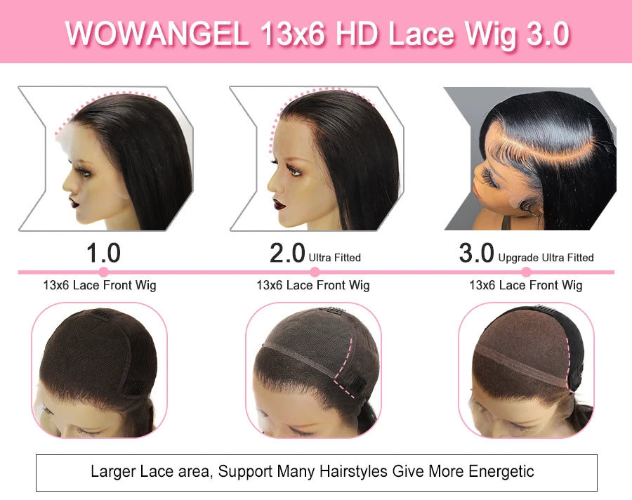 250% Upgraded 13x6 HD Lace Frontal Wigs Glueless Straight Human Hair Pre