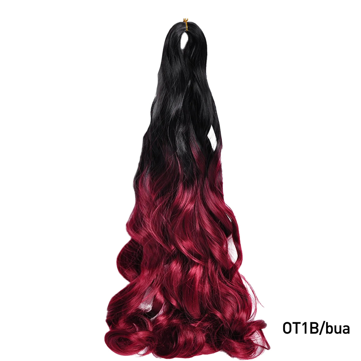 French Curly Braiding Hair 16Inch Synthetic Pre Stretched Loose Wavy Curl Extensions