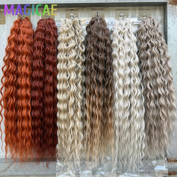 22Inches 300Grams Ariel Deep Water Twist Braids Crochet Protein Hair Orange Blond