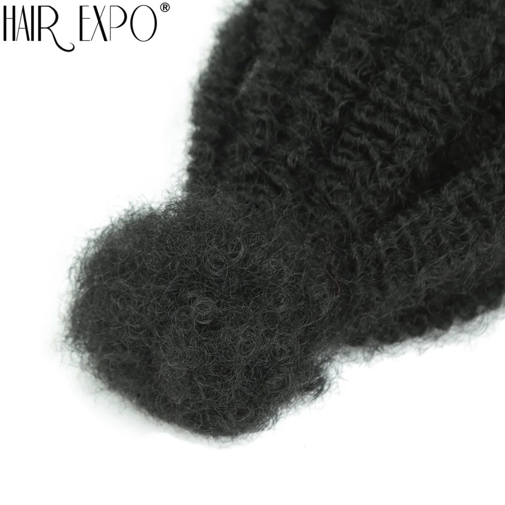 Afro Kinky Curly Bulk Crochet Hair Synthetic Marley Twist Braiding Extensions Ombre