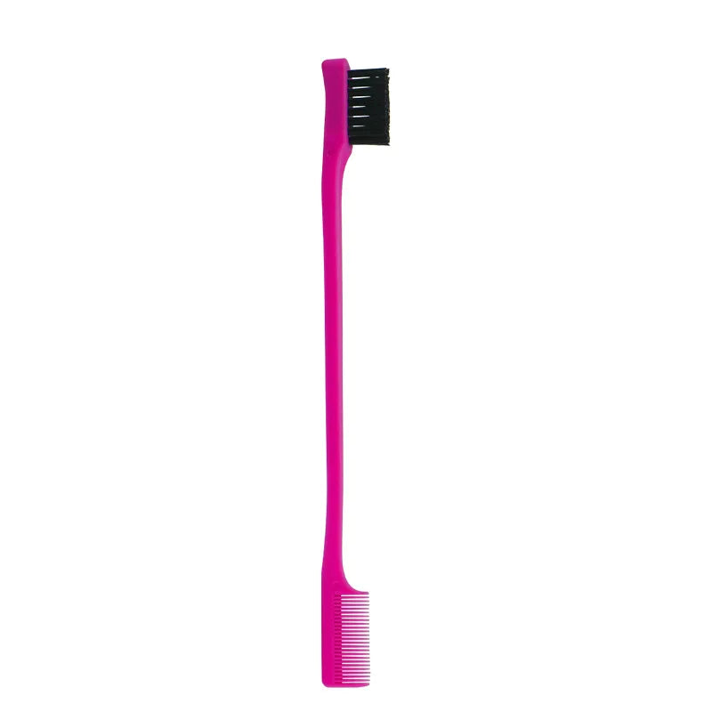 Hair Anti-static Edge Brush Comb 2-in-1 Double-sided Control Styling Tool Real Wigs