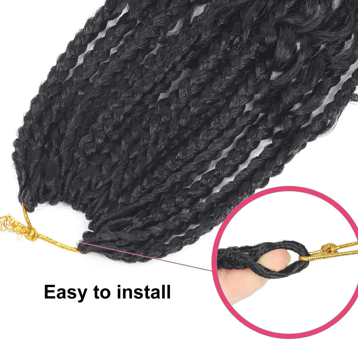 Synthetic Bohemian Curly Hair Strands, 10 Inch, 13 Strands, 1 Pack
