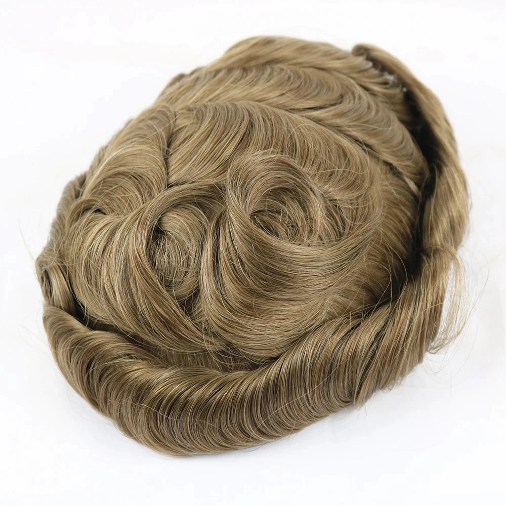 Super Natural Hairline 80Density 0.02mm Ultra Thin Skin Undetectable Vloop Toupee 1b20