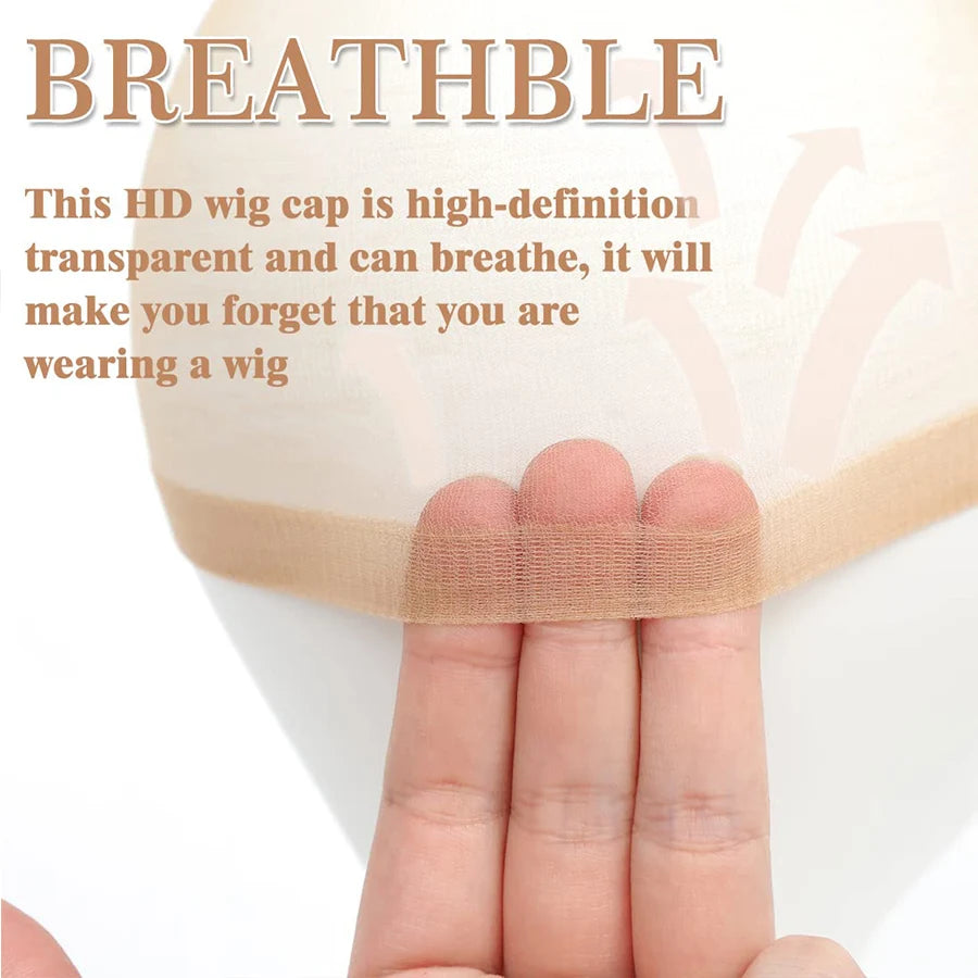 Wholesale HD Wig Caps Transparent Hair Nets Weave Nylon Stretchy Lace Front