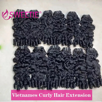 Burmese Pix Curls Human Hair Bundles, 12A Vietnamese Raw Virgin Ocean Spiral Curly Weave
