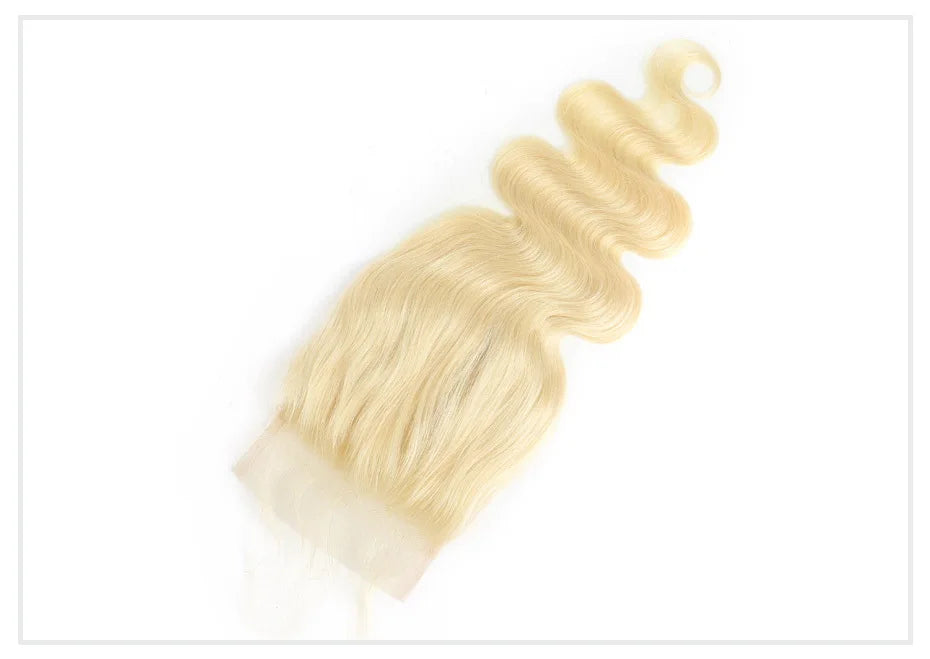 613 Blonde Body Wave, 13x6 HD Lace Frontal Preplucked Brazilian Remy Human