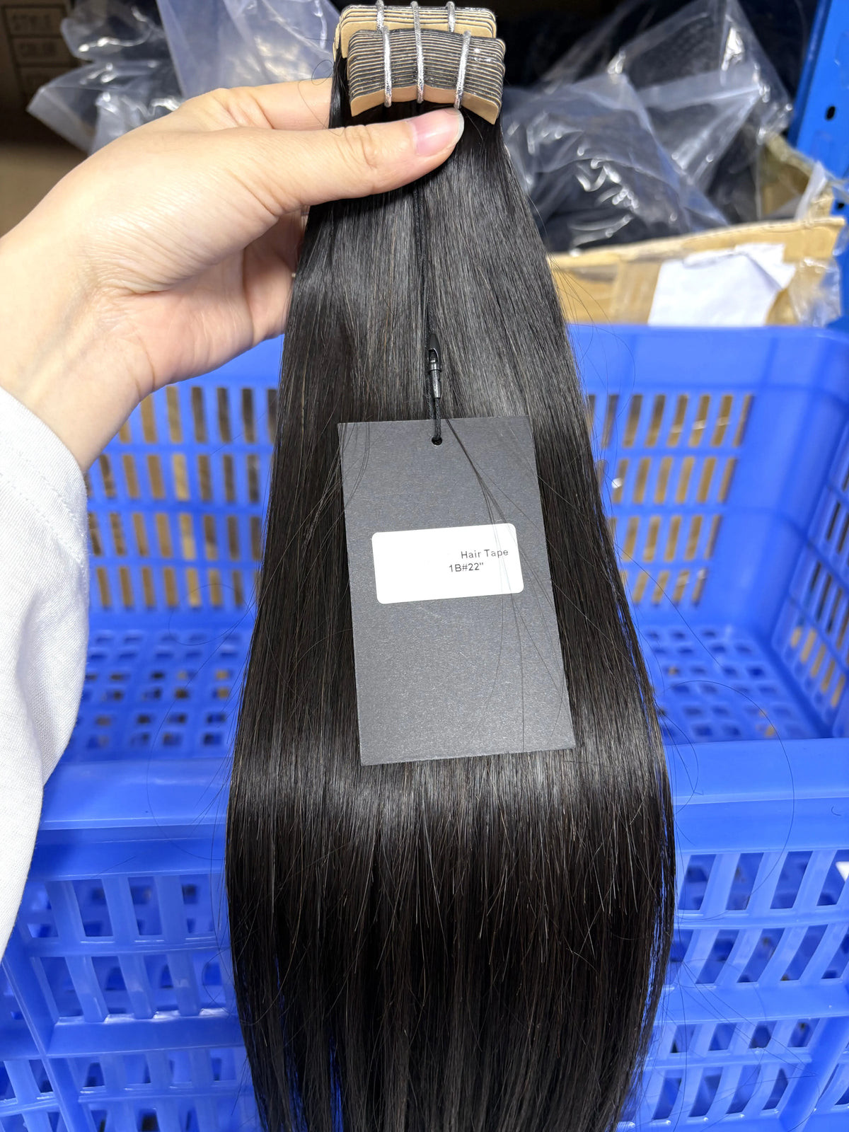 Tape in Vietnamese Virgin Human Hair 50g/ Colored Straight Extensions Skin Weft