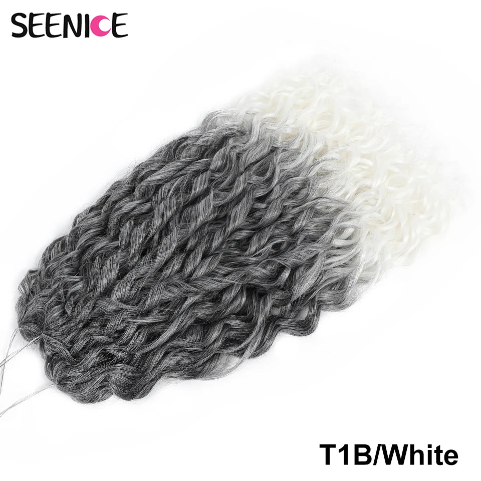Synthetic Hair Deep Wave Twist Crochet Braid Afro Curl Ombre Blonde Pink