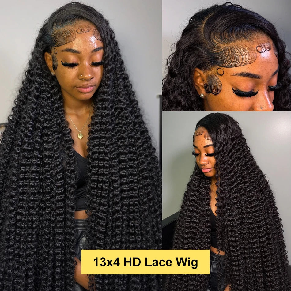 13x6 HD Lace Front Wigs Loose Deep Wave Density Water Curly Frontal