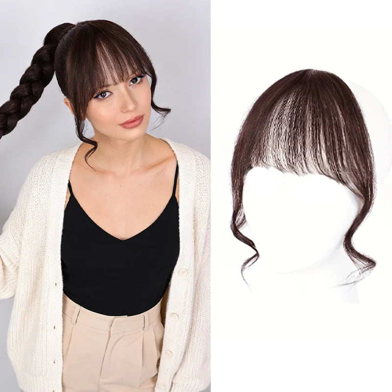 Japan-Style Manga Synthetic Bangs | Dragon Whiskers & Double Temples BB Clip, Natural Looking, Lightweight Breathable Daily Wear