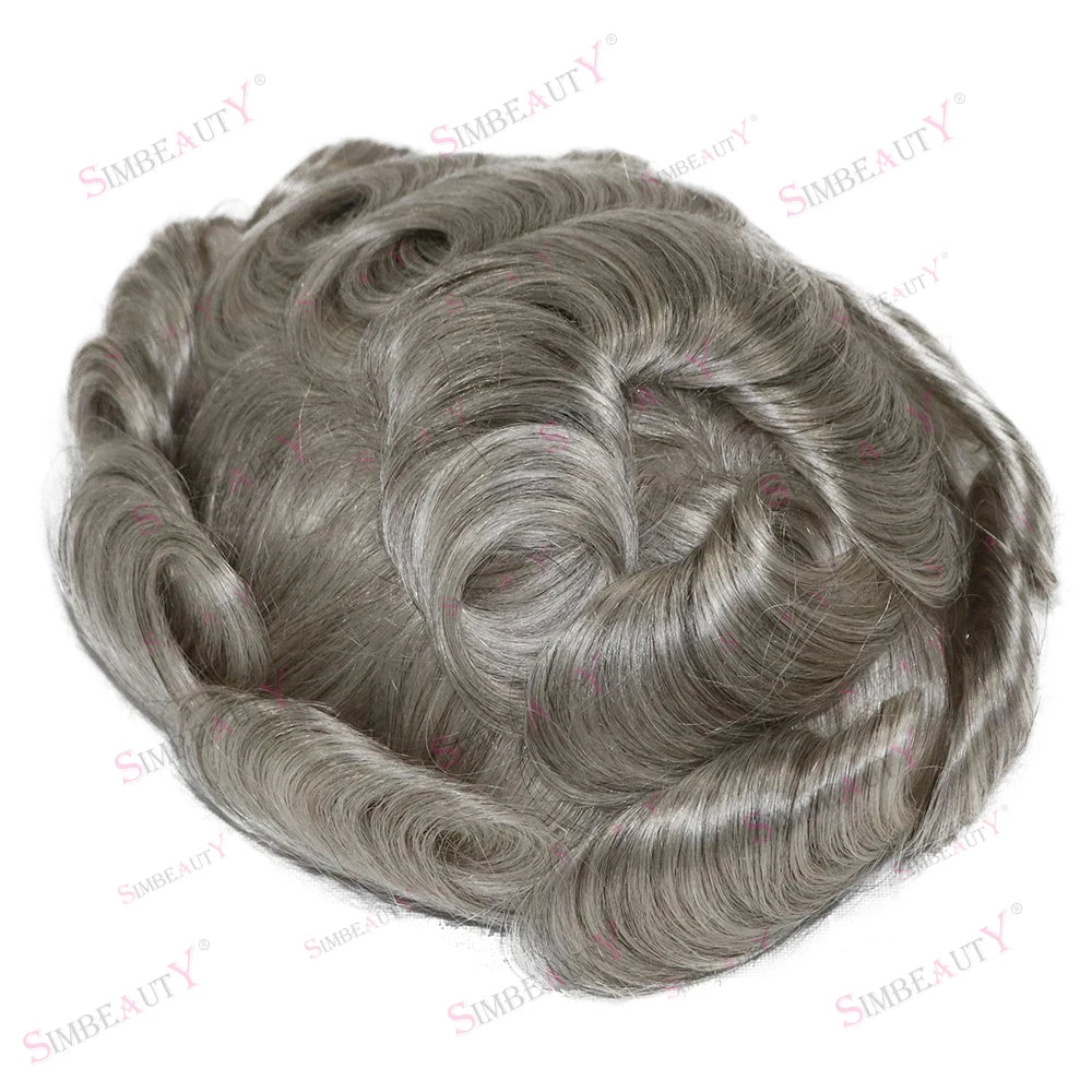 Ombre Blonde 100% Human Hair Grey Replacement System Undetectable Natural Hairline Ultra