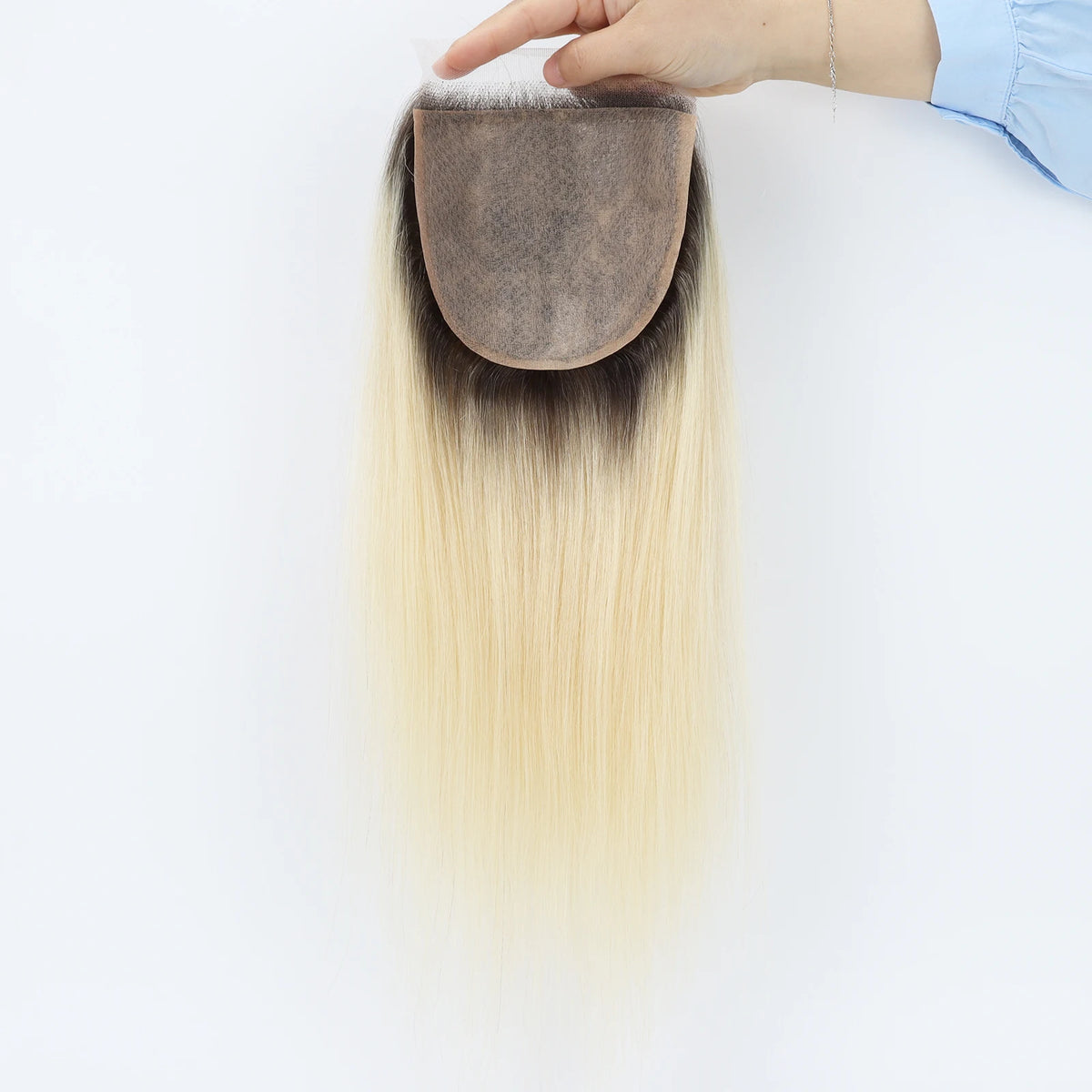 2/613 Ombre Light Blonde Topper Lace Front Real Remy Human Hair Toupee