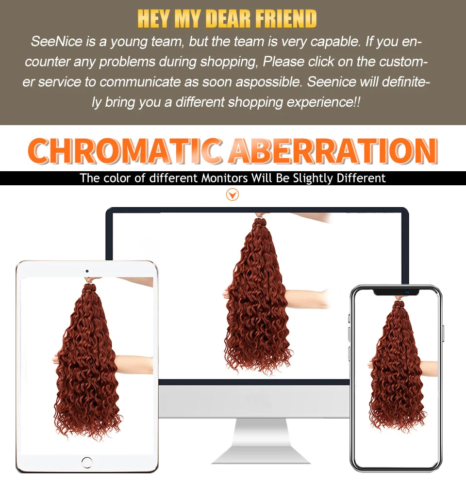 African Curls Synthetic Water Wave Twist Crochet Braiding Hair, Afro Curl, Ombre Blonde Pink Deep Wave