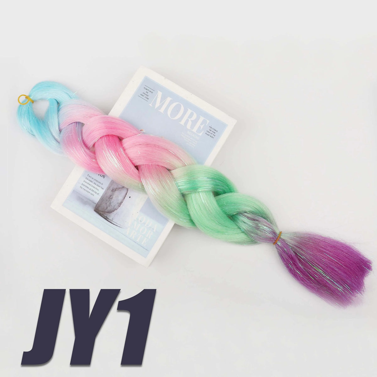 Purple Braiding Hair Pre Stretched Synthetic Kanekalon Crochet Jumbo Braids Extensions Accessories