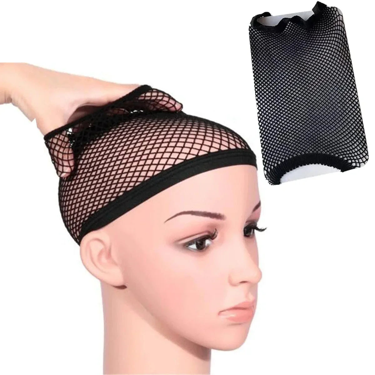 Nylon Hair Net Stretchable Elastic Hairnets Mesh Weaving Wig Caps Making Tools