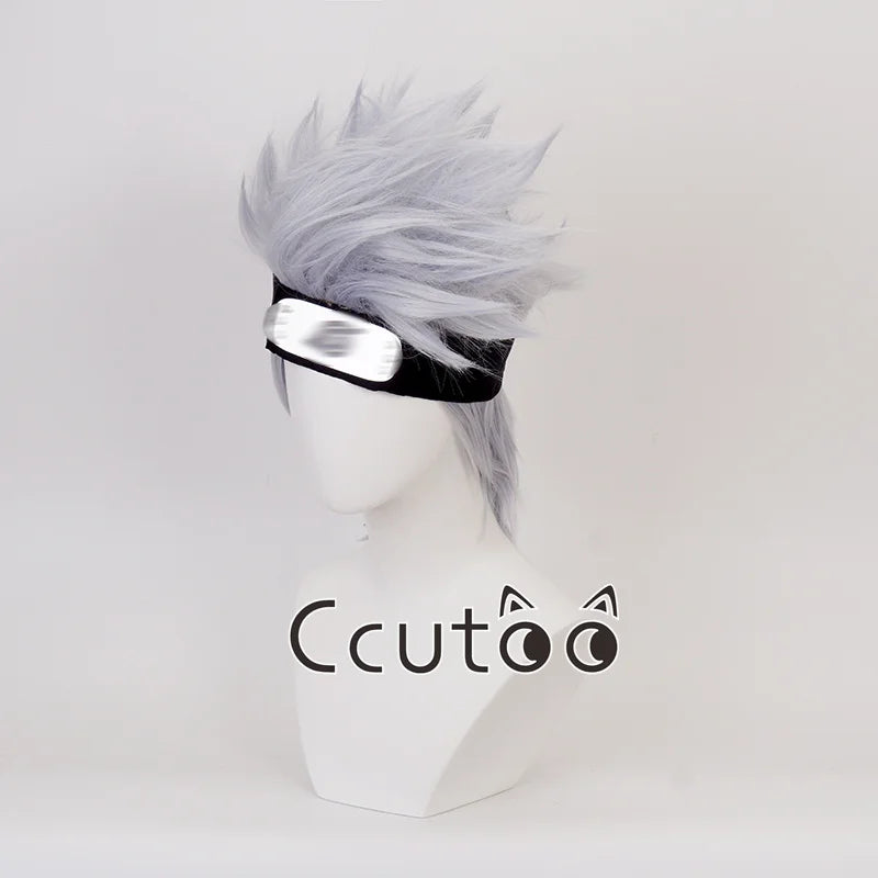 Silver Grey Layered Short Synthetic Cosplay Wig