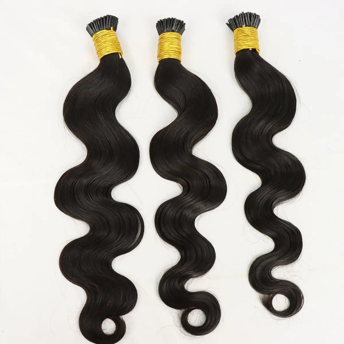 Body Wave I Tip Hair Extensions 50G/100G/150G, 100% Unprocessed Human Bundles 16-26Inches