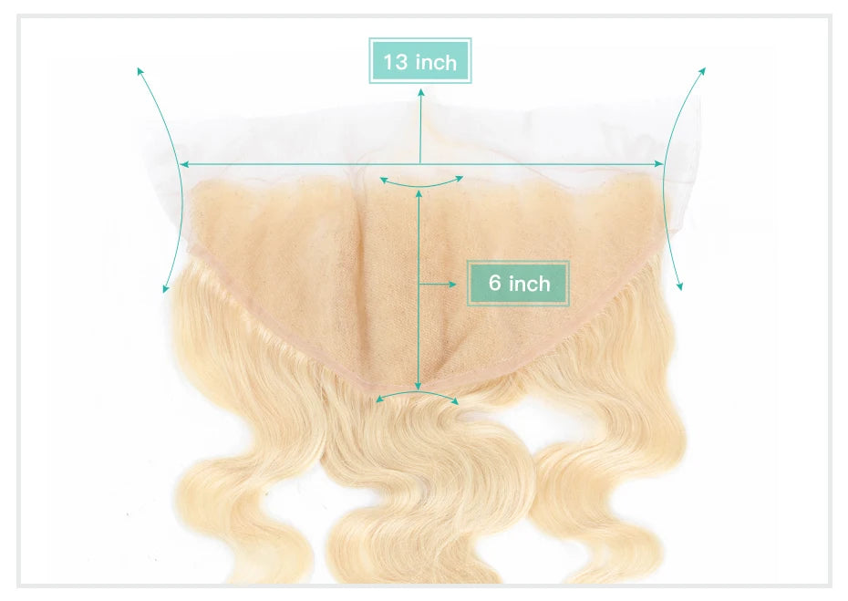 613 Blonde Body Wave, 13x6 HD Lace Frontal Preplucked Brazilian Remy Human