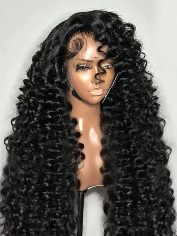 250% Density Deep Wave, 13x6 HD Lace Front Human Hair Wig Gluless