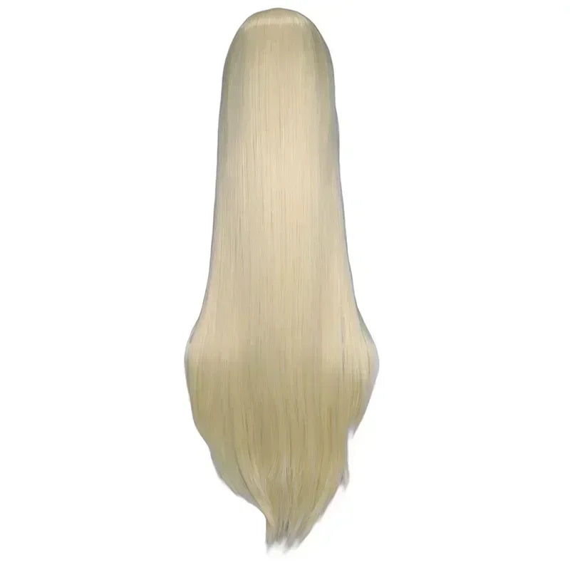 Long Straight Cosplay Wig Black Purple Red Pink Blue Dark Brown Cm