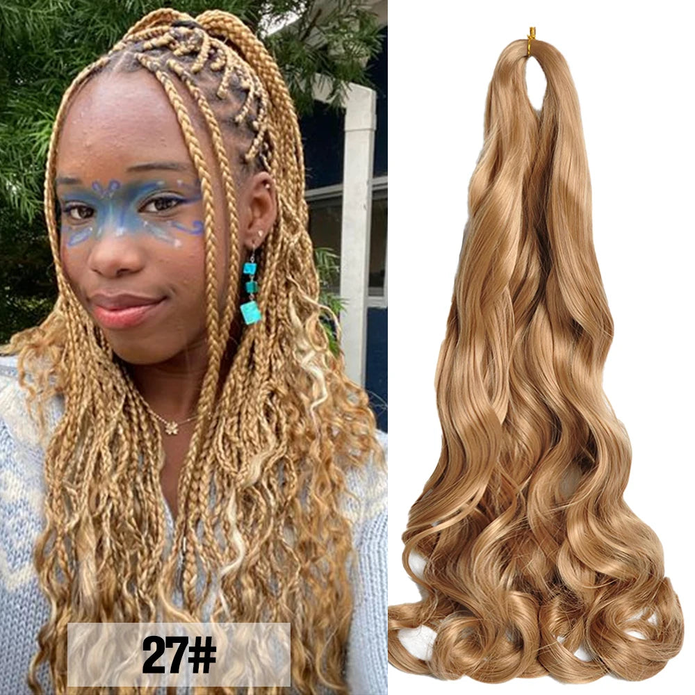 French Curls Braiding Hair Extensions Synthetic Spanish Curl Loose Wave Spiral Braids