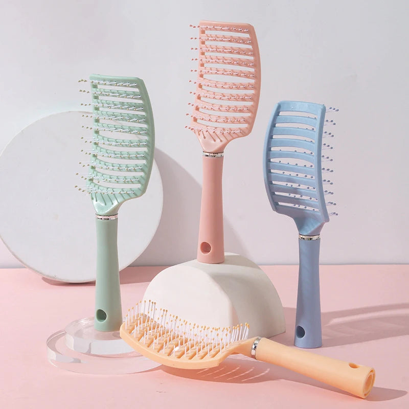 1pc Anti-Static Massage Brush Women's Hair and Scalp Massage Comb - Straight Hair Professional Tool
