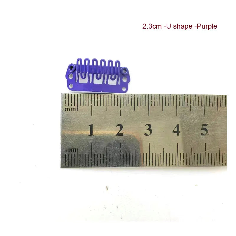 2.3cm-3.6cm Black Brown Color Wig Clips Snap Hair Extension Weft Pp Hairpins