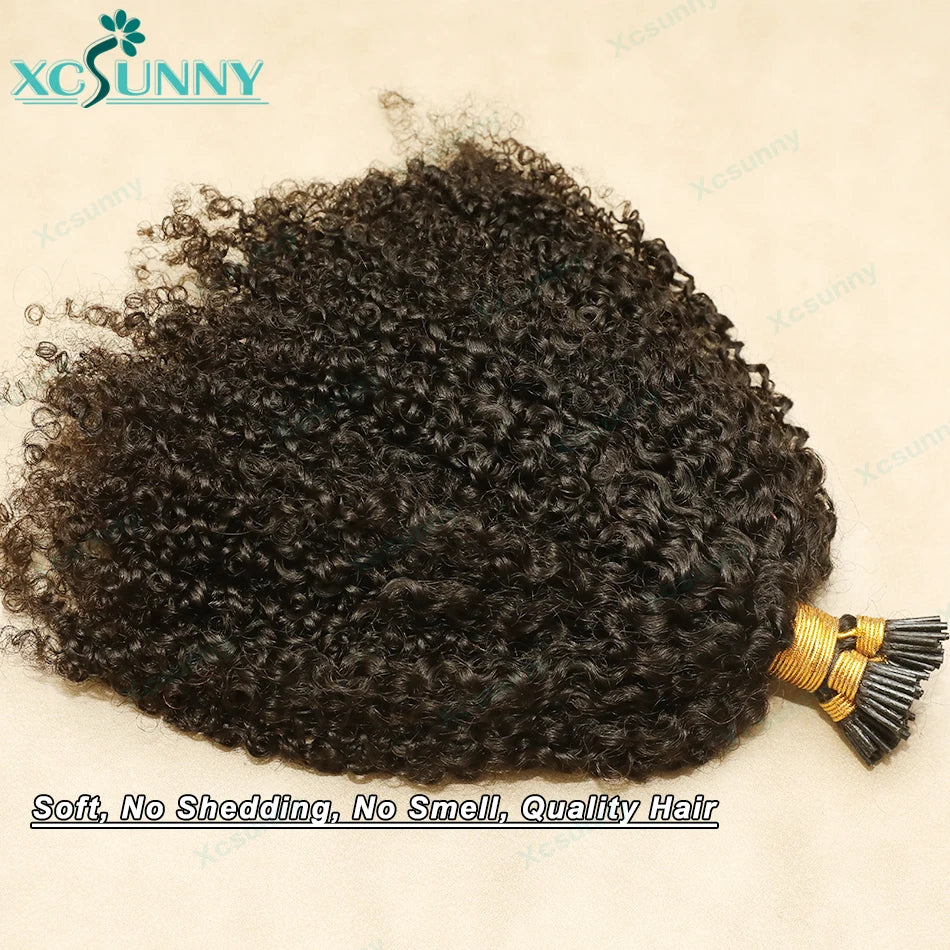 Itip Kinky Curly Human Hair Extensions Burmese Itips Microlink I Tips