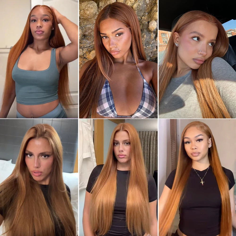 13x4 Honey Blonde Lace Front Wig Long Straight Synthetic Pre Plucked Natural