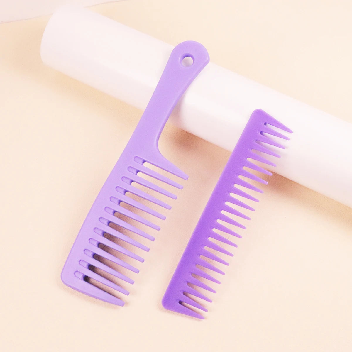 Wide Toothed Comb With and Without Handle, Used for Daily Hair Care, Durable ABS Plastic
