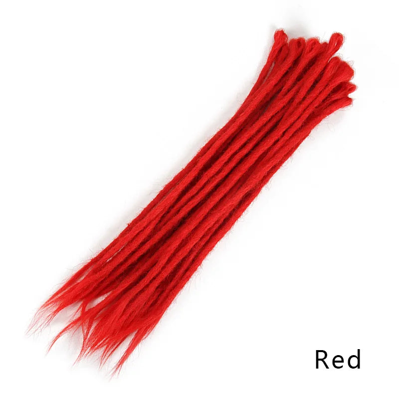 Synthetic 100% Handmade Dreadlocks Extensions Faux Locs Crochet Braid Hair Hip-Hop Style 20 Inch 10 Strands/Pack Blue