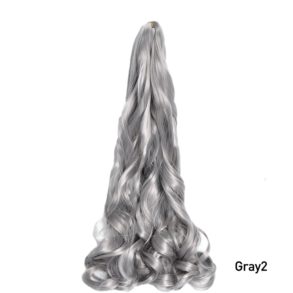 French Curly Braiding Hair 16Inch Synthetic Pre Stretched Loose Wavy Curl Extensions