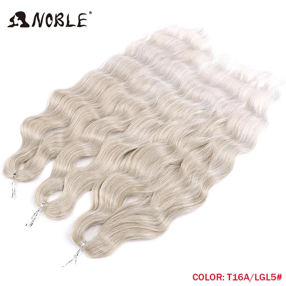 Synthetic Loose Deep Wave 24" Braiding Hair Extensions Water Braid Ombre Blonde