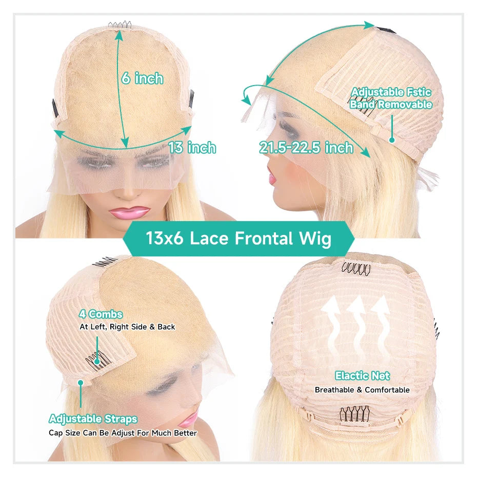 Grey Lace Fronts Wigs Human Hair 613 HD Frontal, 13x6 Vietnamese Raw