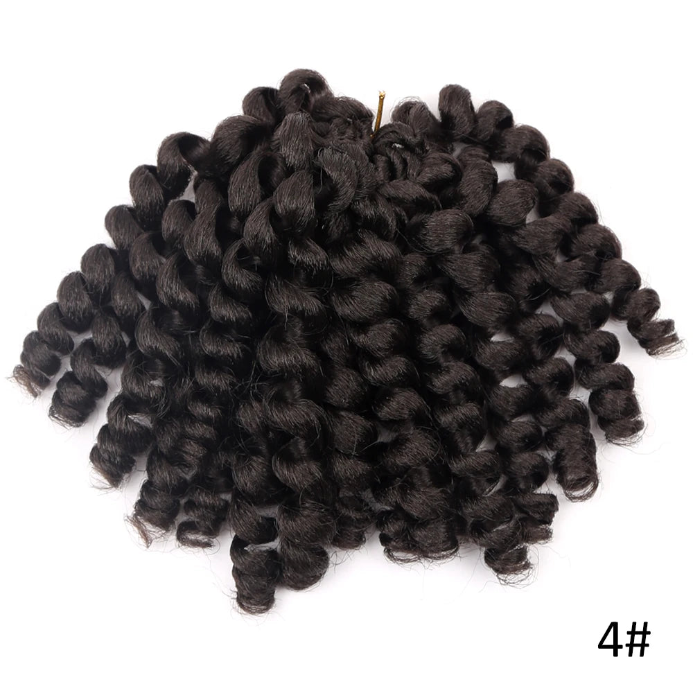 Synthetic Ombre Jumpy Wand Curl Crochet Braids Jamaican Bounce For Africa Braiding Hair Extensions Pre-Twisted