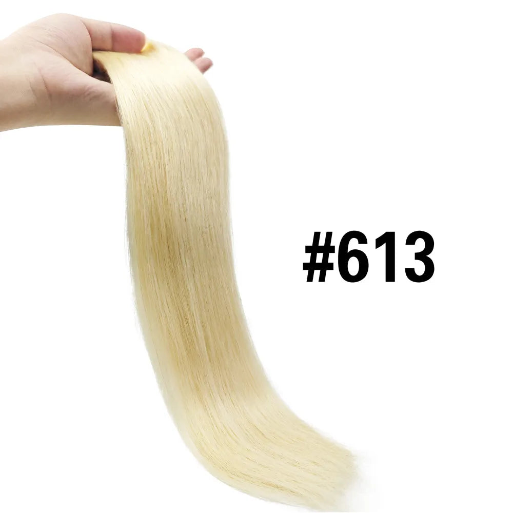 Clip in Hair Extensions Chestnut Brown Double Weft Thick 120G Silky Straight
