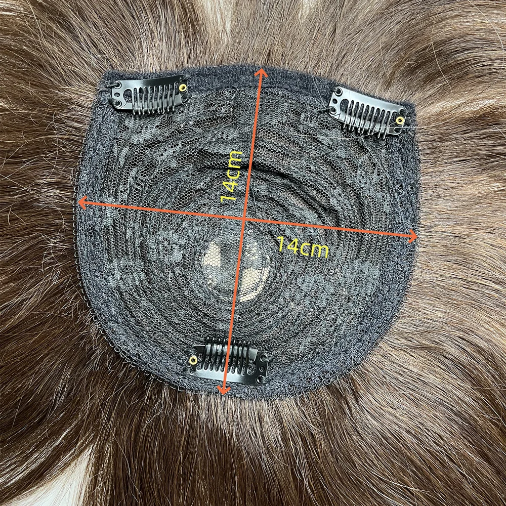 Thick Human Hair Toppers Doll Bangs Long 45cm 60g Heavy Natural Hairpiece