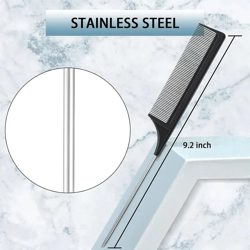 3-Piece Hair Styling Comb Set Triple Tear Brush Mouse Tail Edge Salon