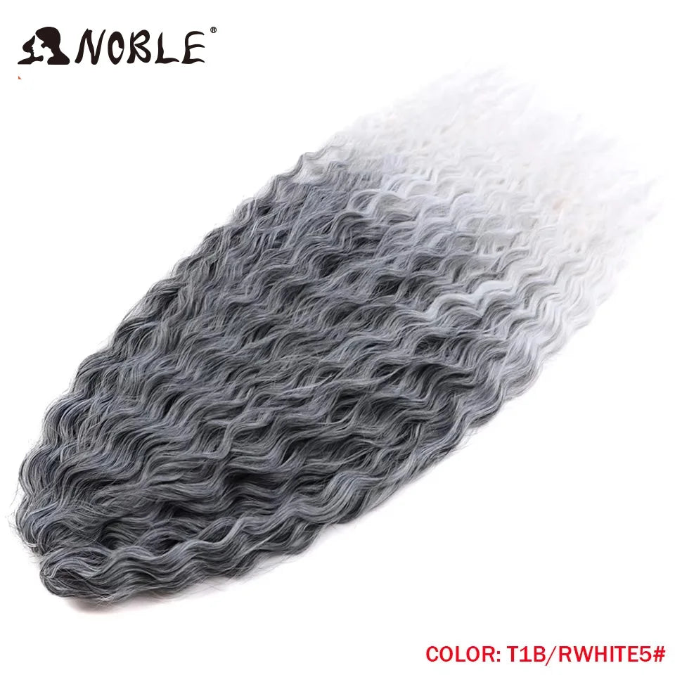 Synthetic Twist Crochet Curly Hair Water Wave Braid Ombre Blonde Brown Deep