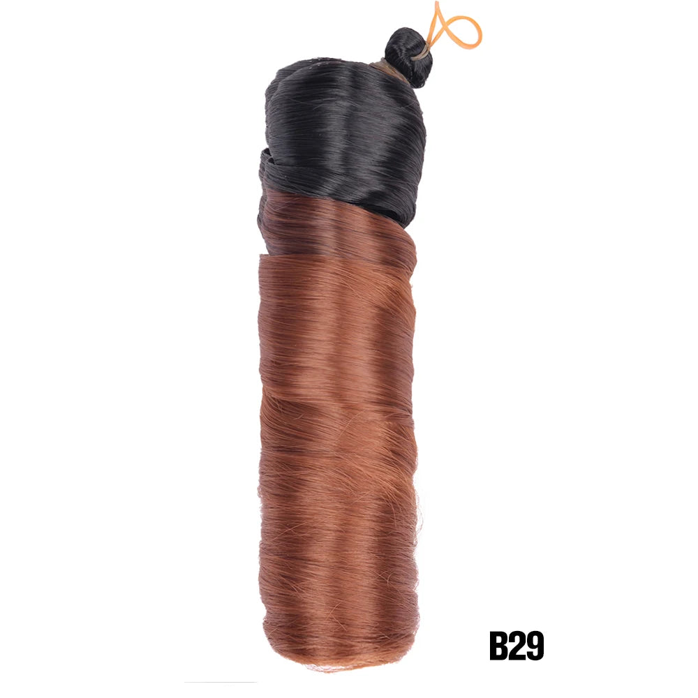French Curls Braiding Hair Extensions - Synthetic Loose Wave Spiral Curl, High Temperature, Ombre Pre-Stretched
