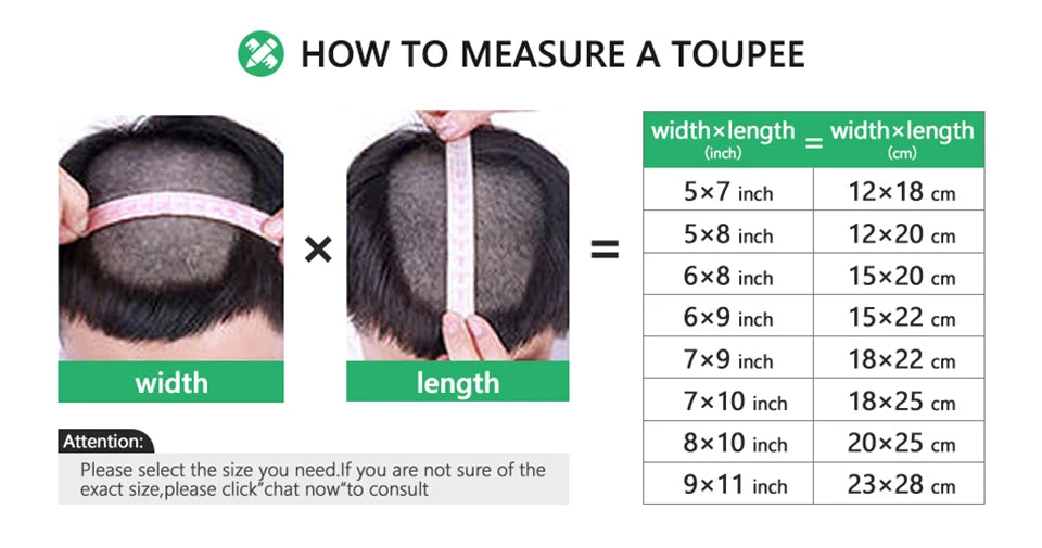 Men's Skin Base Toupee, Capillary Prosthesis, 130% Density, 0.12-0.14mm