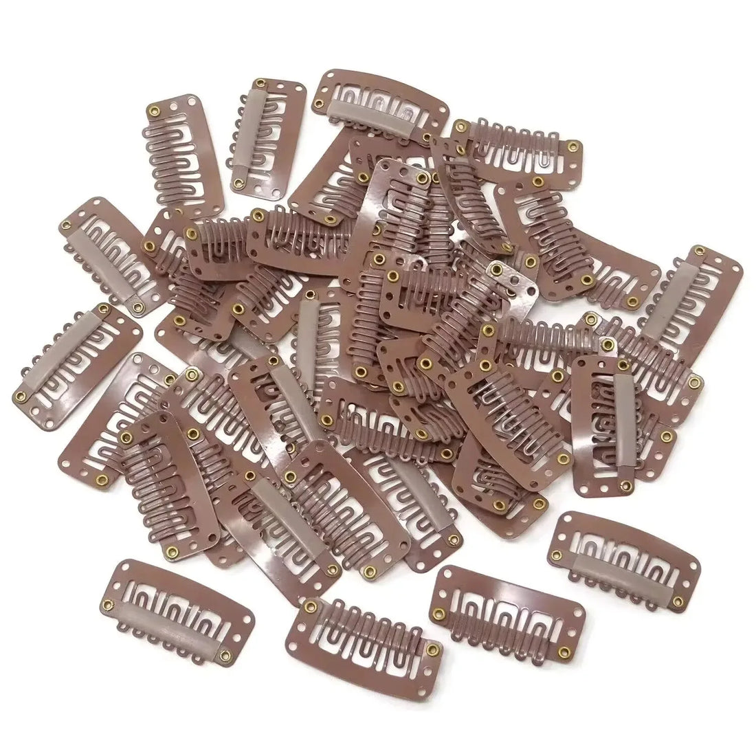 Snap Wig Clips 6-Teeth U-shape Hair Extension To Secure Silicon Rubber
