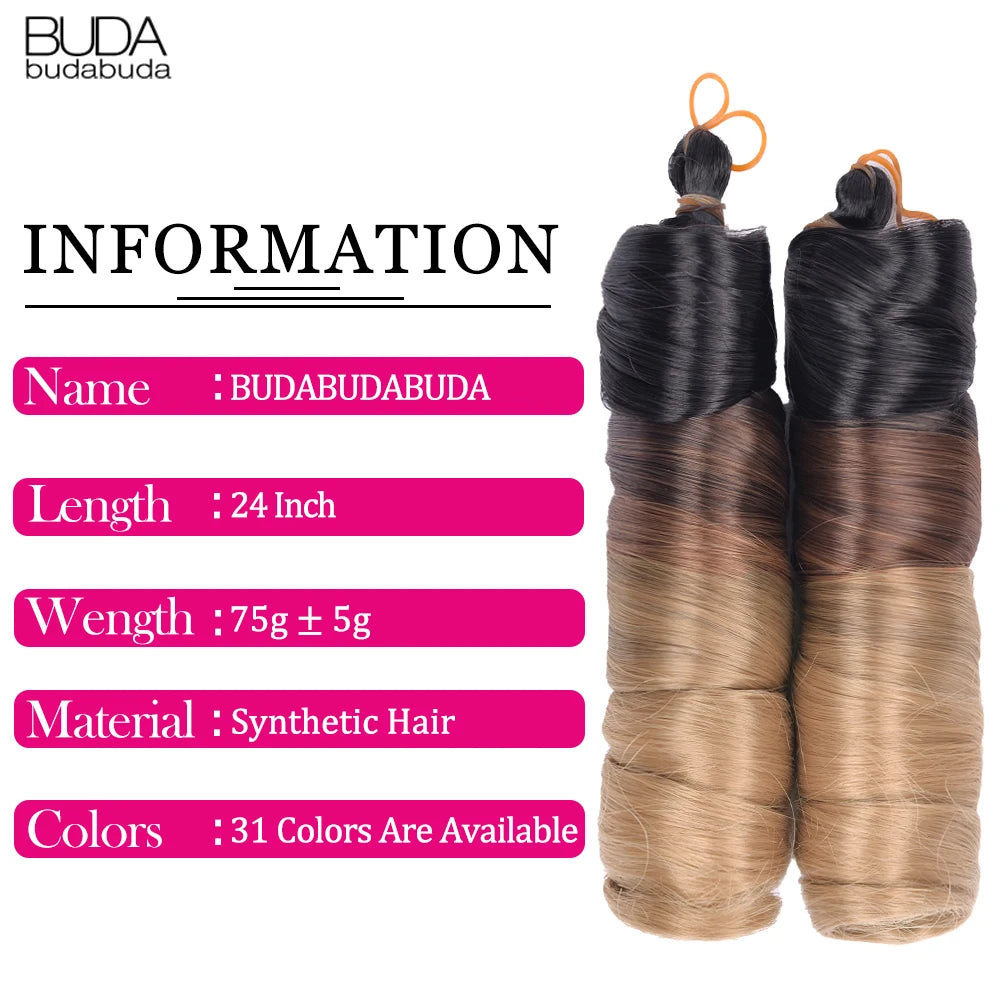 French Curls Braiding Hair Extensions - Synthetic Loose Wave Spiral Curl, High Temperature, Ombre Pre-Stretched