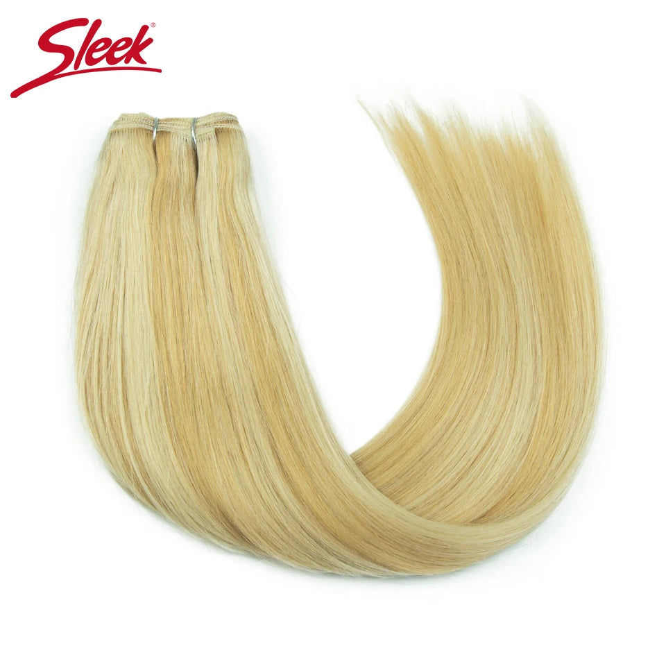 Sleek Peruvian Straight Human Hair Double Drawn Natural Weave Bundles Brown Remy