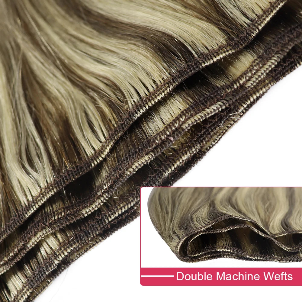 Brazilian Human Hair Wefts, Machine Weft Remy Straight Sew-In Bundles 100g
