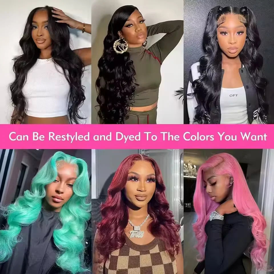 Body Wave Brazilian Human Hair 13x6 HD Lace Frontal Wig, 200% Density, 46 Inch, Baby Hair