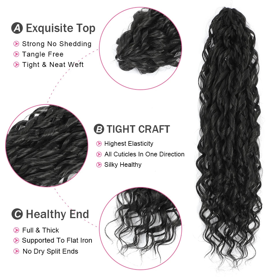 Synthetic Hair Deep Wave Twist Crochet Braid Afro Curl Ombre Blonde Pink